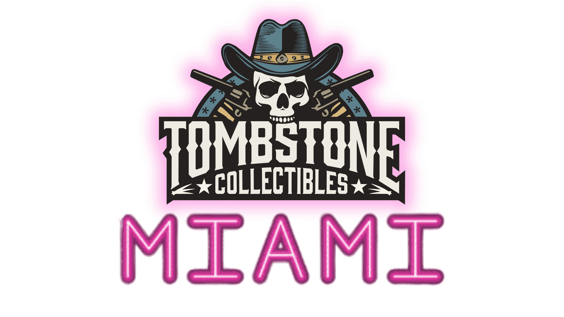 Now open neon sign with tombstone collectibles logo